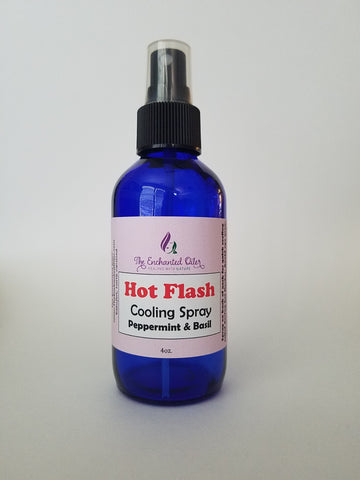Hot Flash Cooling Spray - Peppermint & Basil